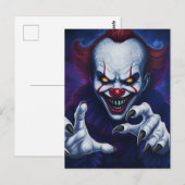 Carte postale de clown effrayant (Devant / Derrière)