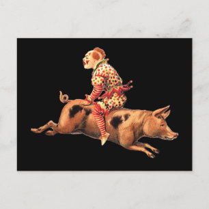 Carte postale de clown insensé