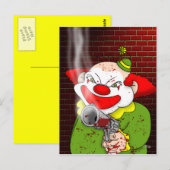 Carte postale de clown tueur (Devant / Derrière)