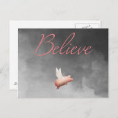 carte postale de cochon (Devant / Derrière)