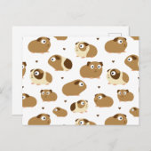 Carte postale de cochons d'Inde mignons (Devant / Derrière)