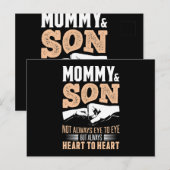 Carte Postale de coeur à coeur maman et son-fils (Devant / Derrière)