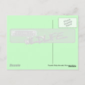 Carte postale de colibri à gorge rubis femelle. (Dos)