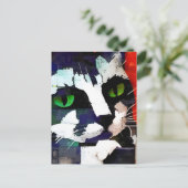 Carte postale de collage de chat (Debout devant)