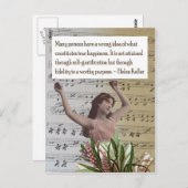 Carte postale de collage de citation de Helen (Devant / Derrière)