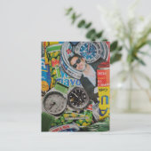Carte postale de collage de montres en conserve, d (Debout devant)