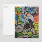 Carte postale de collage de montres en conserve, d (Devant / Derrière)