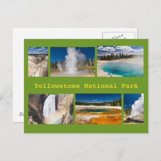 Carte postale de collage de parc national de (Devant / Derrière)
