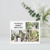 Carte postale de collage de photos de mariage mode (Debout devant)