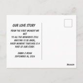 Carte postale de collage de photos de mariage mode (Dos)