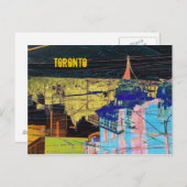 carte postale de collage de toronto nuit (Devant / Derrière)