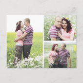 Carte postale de collage photo de roses rustiques (Dos)