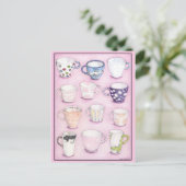 Carte postale de collection rose (Debout devant)