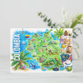 Carte postale de Colombie aquarelle de voyage (Debout devant)