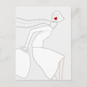 Carte postale de coloriage d'art de mode chic Miss (Devant)