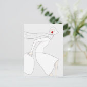 Carte postale de coloriage d'art de mode chic Miss (Debout devant)