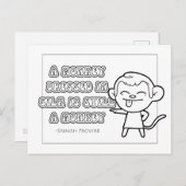 Carte postale de coloriage de proverbe espagnol (Devant / Derrière)