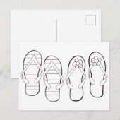 Carte postale de coloriage d'été (Devant / Derrière)