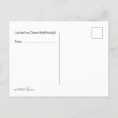 Carte postale de coloriage mathématique sur l'océa (Dos)