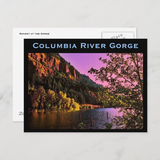 Carte postale de Columbia River Gorge (Devant / Derrière)