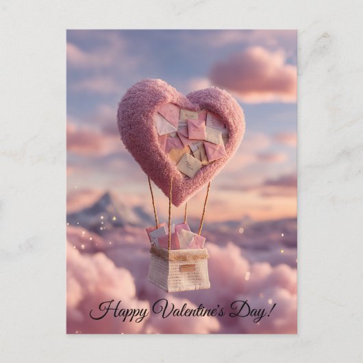 Carte postale de conception de ballon de cœur de l (Devant)