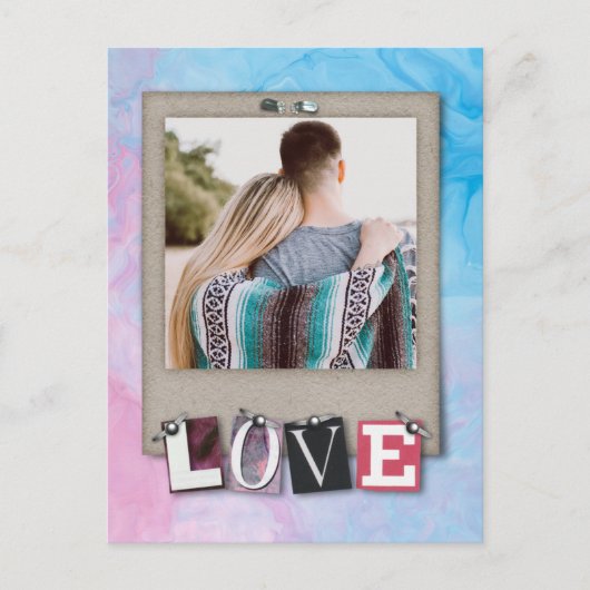 Carte postale de conception de couple mignonne (Devant)
