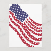 Carte postale de conception de drapeau bleu blanc  (Devant)