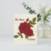 Carte postale de conception de la rose du Cantique (Debout devant)
