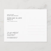 Carte postale de conception de photo simple pour a (Dos)