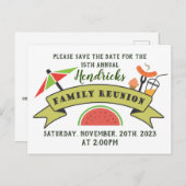 Carte postale de conception de réunion de famille  (Devant / Derrière)