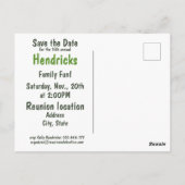 Carte postale de conception de réunion familiale (Dos)