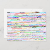 Carte postale de conception de texte de Philadelph (Devant / Derrière)
