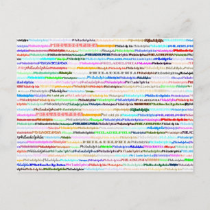Carte postale de conception de texte de Philadelph
