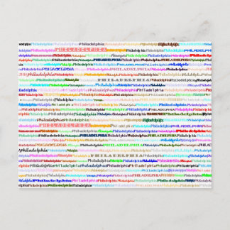 Carte postale de conception de texte de Philadelph