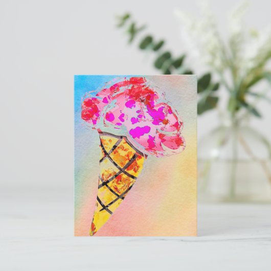 Carte postale de cône de glace (Debout devant)