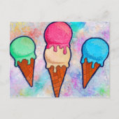 Carte postale de cônes de glace (Devant)