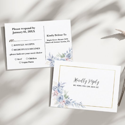 Carte postale de confirmation mariage de la liste