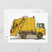 Carte postale de construction du camion à ordures (Devant / Derrière)