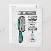 Carte postale de contrat de brosse à cheveux - Bea (Devant / Derrière)