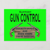 Carte postale de contrôle d'arme amusante #1 (Devant)