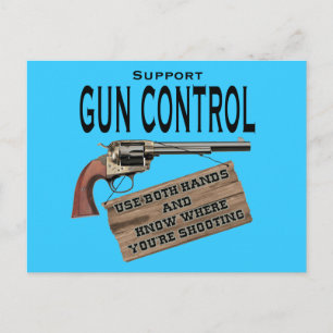 Carte postale de contrôle d'arme amusante #2