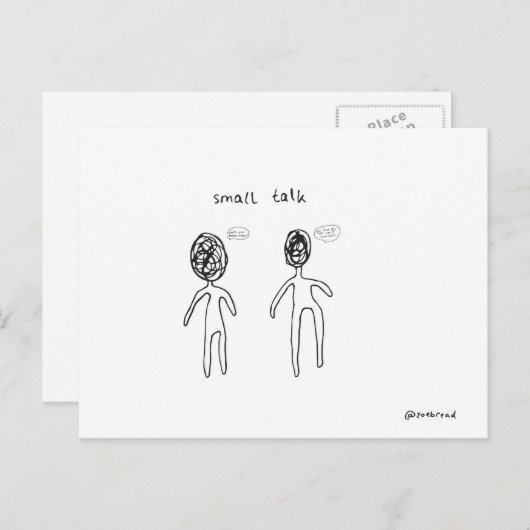 carte postale de conversation (Devant / Derrière)