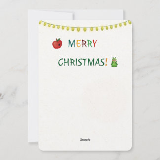 Carte postale de cookie aux pommes de Noël