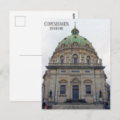 Carte postale de Copenhague/Église de marbre ! (Devant / Derrière)