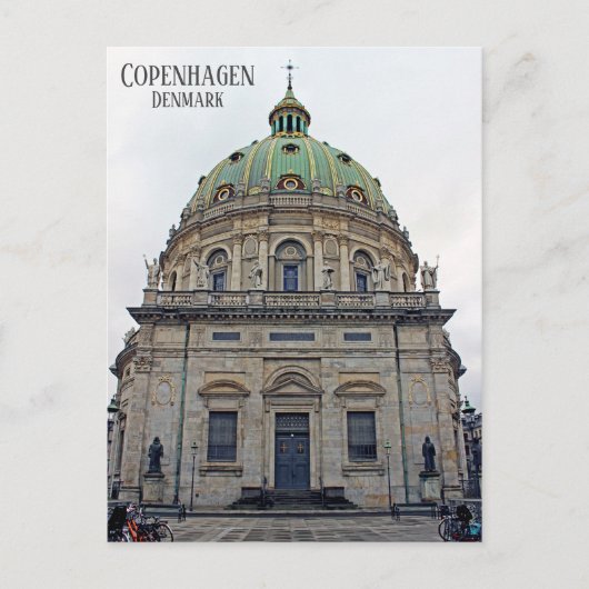 Carte postale de Copenhague/Église de marbre ! (Devant)