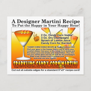 Carte postale de Corn Martini à bonbons pétillant 