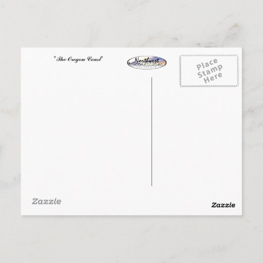 Carte postale de côte de l'Orégon (Dos)