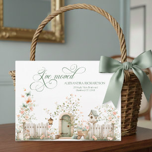 Carte postale de cottage floral aquarelle « Je dém