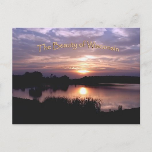 Carte postale de coucher de soleil dans le Wiscons (Devant)