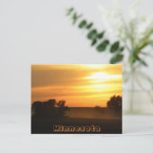 Carte postale de coucher de soleil du Minnesota (Debout devant)